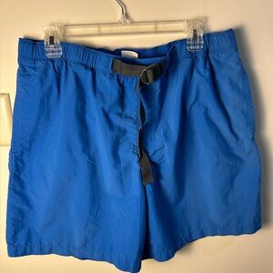 Columbia Swim Trunks Shorts Men’s L OMNI SHADE‎ Blue Lined Pockets Cruise Pool